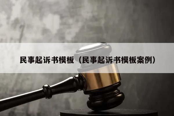 民事起诉书模板（民事起诉书模板案例）