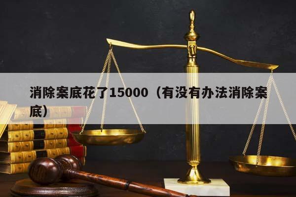 消除案底花了15000（有没有办法消除案底）