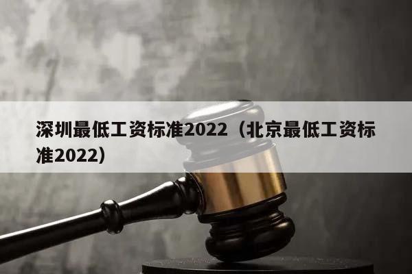 深圳最低工资标准2022（北京最低工资标准2022）