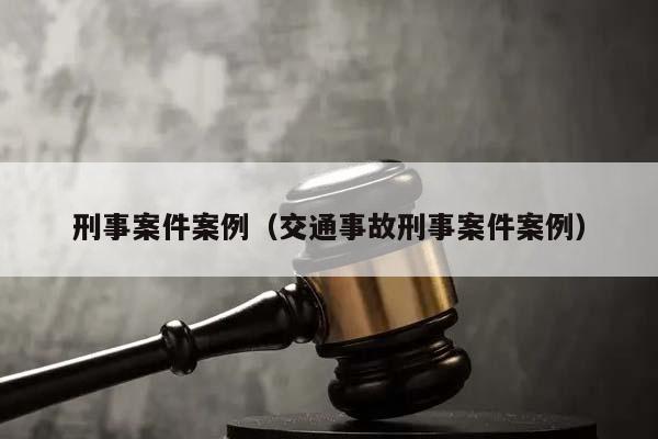 刑事案件案例（交通事故刑事案件案例）