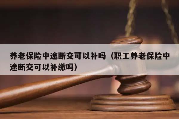 养老保险中途断交可以补吗（职工养老保险中途断交可以补缴吗）