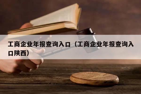 工商企业年报查询入口（工商企业年报查询入口陕西）