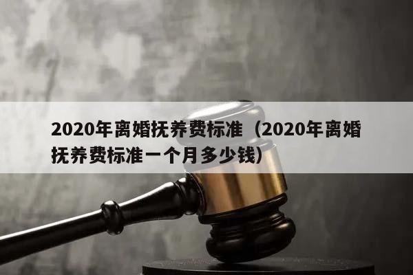 2020年离婚抚养费标准（2020年离婚抚养费标准一个月多少钱）