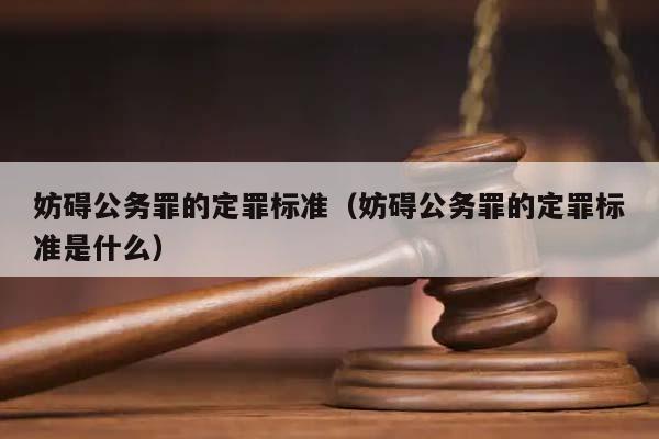 妨碍公务罪的定罪标准（妨碍公务罪的定罪标准是什么）