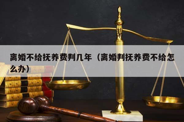 离婚不给抚养费判几年（离婚判抚养费不给怎么办）