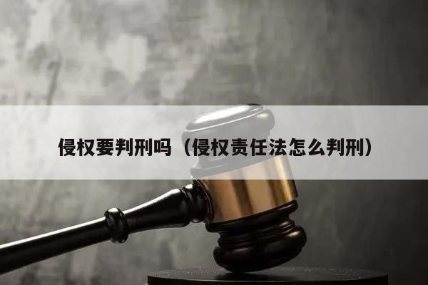 侵权要判刑吗（侵权责任法怎么判刑）