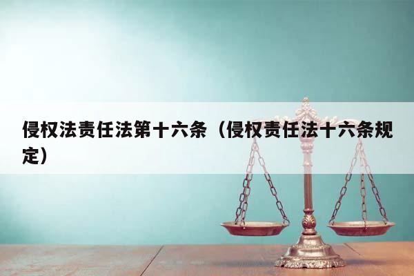 侵权法责任法第十六条（侵权责任法十六条规定）