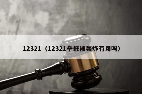 12321（12321举报被轰炸有用吗）