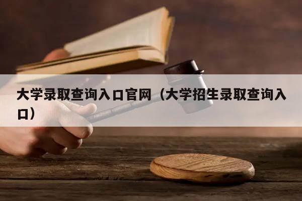 大学录取查询入口官网（大学招生录取查询入口）