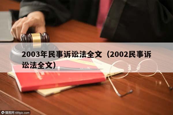 2003年民事诉讼法全文（2002民事诉讼法全文）