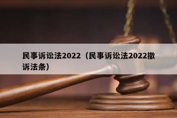 民事诉讼法2022（民事诉讼法2022撤诉法条）