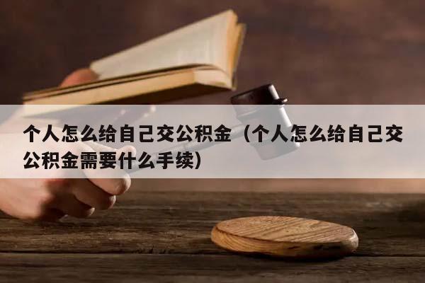 个人怎么给自己交公积金（个人怎么给自己交公积金需要什么手续）