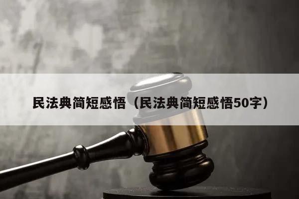 民法典简短感悟（民法典简短感悟50字）