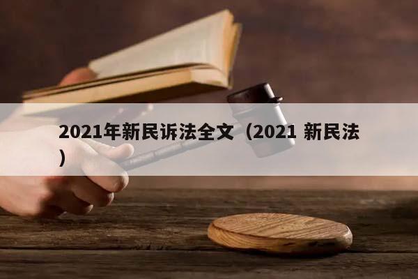 2021年新民诉法全文（2021 新民法）