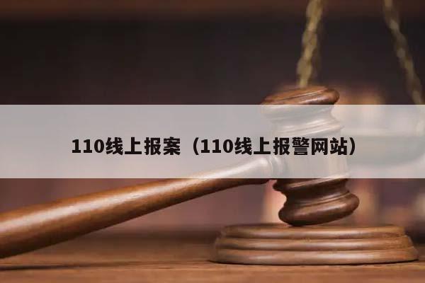 110线上报案（110线上报警网站）