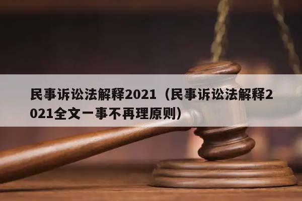 民事诉讼法解释2021（民事诉讼法解释2021全文一事不再理原则）