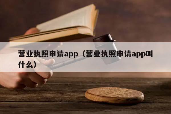 营业执照申请app（营业执照申请app叫什么）