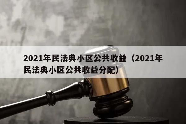 2021年民法典小区公共收益（2021年民法典小区公共收益分配）