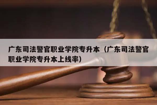 广东司法警官职业学院专升本（广东司法警官职业学院专升本上线率）