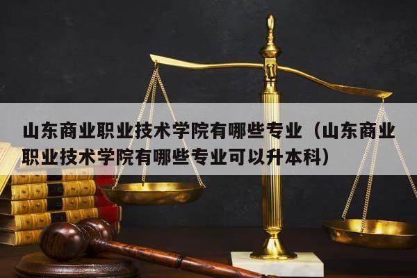 山东商业职业技术学院有哪些专业（山东商业职业技术学院有哪些专业可以升本科）