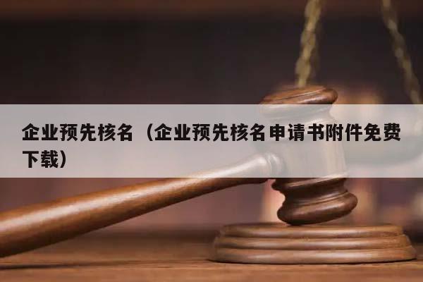 企业预先核名（企业预先核名申请书附件免费下载）