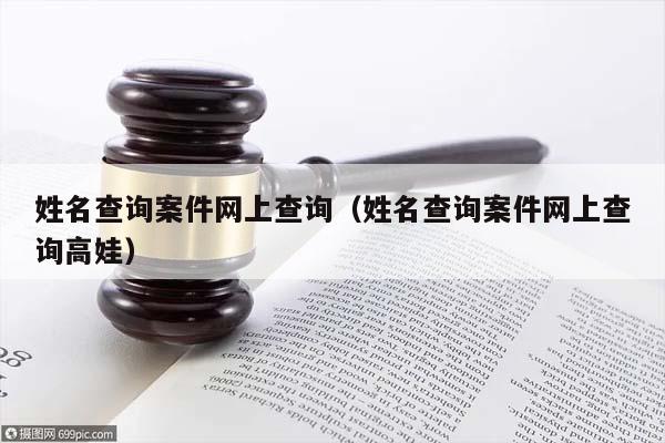 姓名查询案件网上查询（姓名查询案件网上查询高娃）