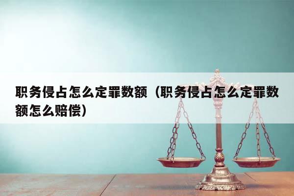 职务侵占怎么定罪数额（职务侵占怎么定罪数额怎么赔偿）