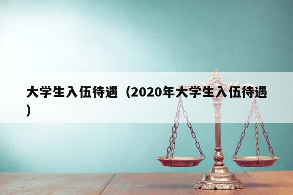 大学生入伍待遇（2020年大学生入伍待遇）