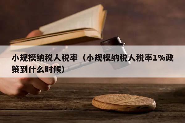 小规模纳税人税率（小规模纳税人税率1%政策到什么时候）