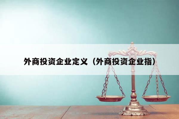 外商投资企业定义（外商投资企业指）