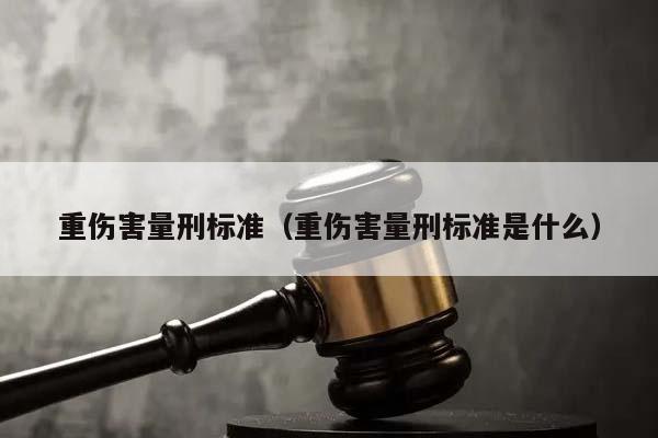 重伤害量刑标准（重伤害量刑标准是什么）