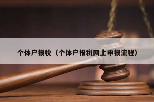 个体户报税（个体户报税网上申报流程）