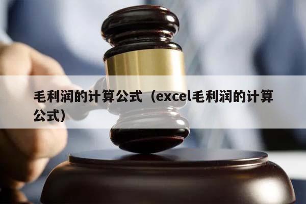 毛利润的计算公式（excel毛利润的计算公式）