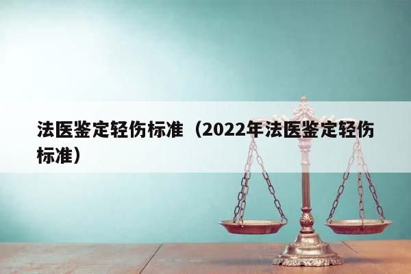 法医鉴定轻伤标准（2022年法医鉴定轻伤标准）