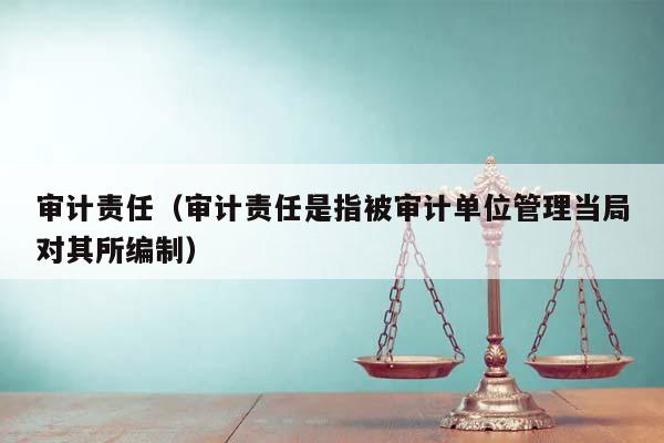 审计责任（审计责任是指被审计单位管理当局对其所编制）