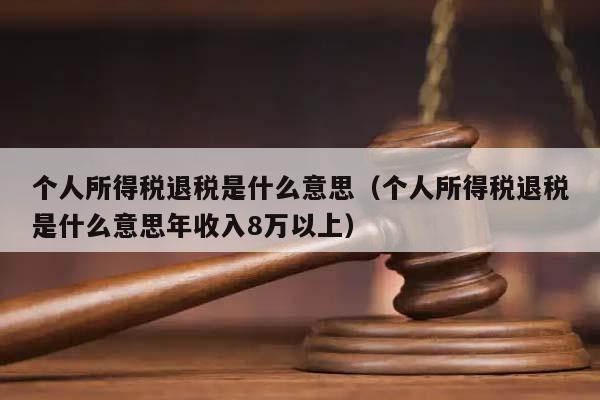 个人所得税退税是什么意思（个人所得税退税是什么意思年收入8万以上）