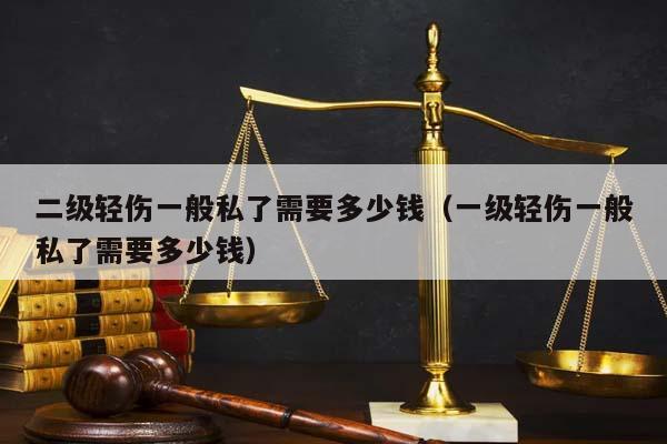 二级轻伤一般私了需要多少钱（一级轻伤一般私了需要多少钱）