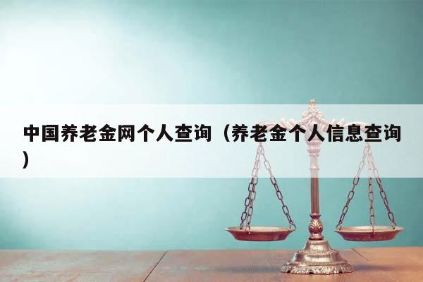 中国养老金网个人查询（养老金个人信息查询）