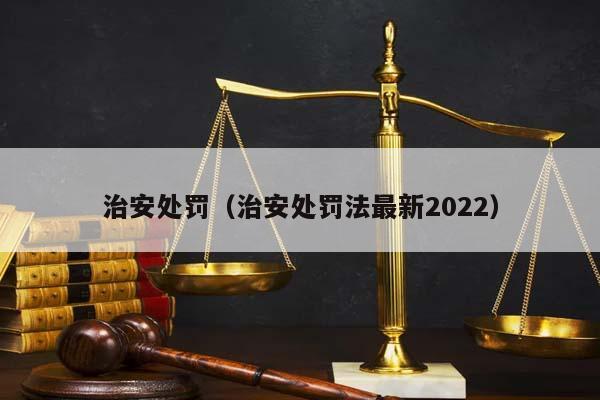 治安处罚（治安处罚法最新2022）