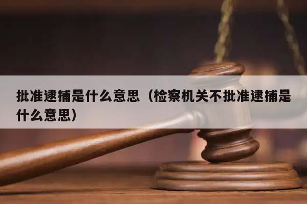 批准逮捕是什么意思（检察机关不批准逮捕是什么意思）