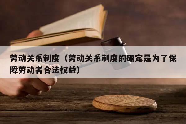 劳动关系制度（劳动关系制度的确定是为了保障劳动者合法权益）