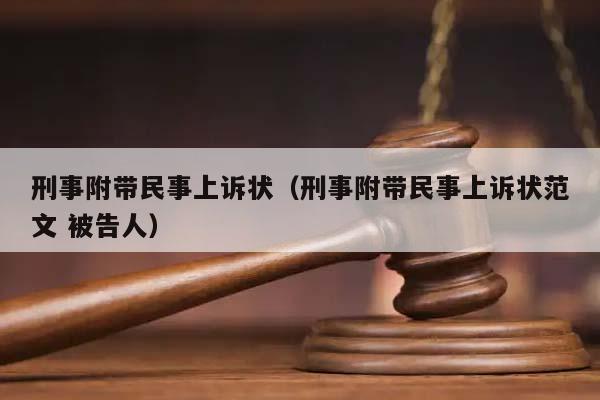 刑事附带民事上诉状（刑事附带民事上诉状范文 被告人）