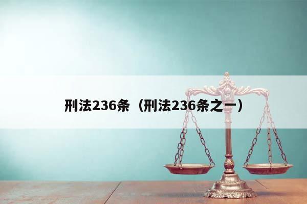 刑法236条（刑法236条之一）