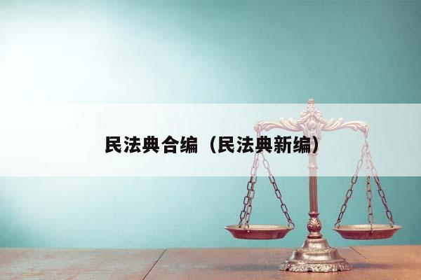 民法典合编（民法典新编）