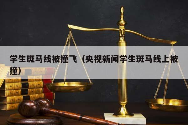 学生斑马线被撞飞（央视新闻学生斑马线上被撞）