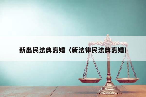 新出民法典离婚（新法律民法典离婚）