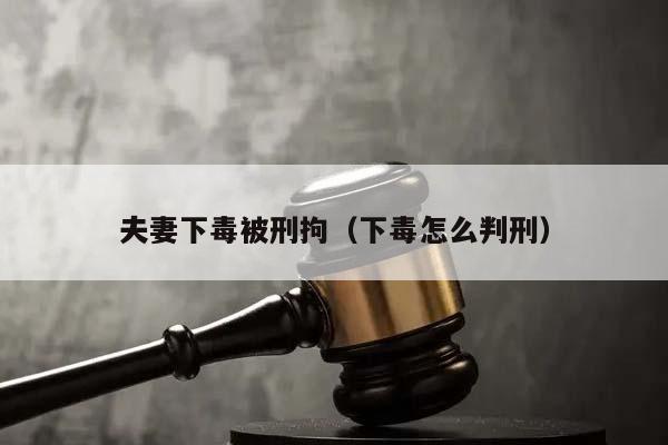 夫妻下毒被刑拘（下毒怎么判刑）