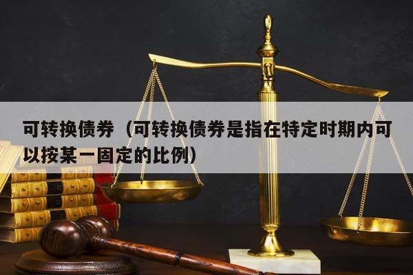 可转换债券（可转换债券是指在特定时期内可以按某一固定的比例）