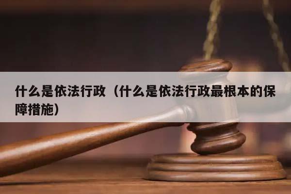 什么是依法行政（什么是依法行政最根本的保障措施）