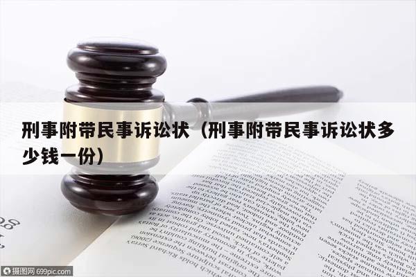 刑事附带民事诉讼状（刑事附带民事诉讼状多少钱一份）